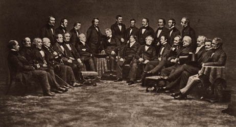 A Group of Members of the Massachusetts Historical Society, Taken in May, 1855 Photograph