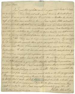 Letter from Phillis Wheatley to Obour Tanner, 21 March 1774 