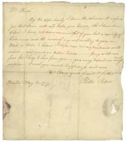 Letter from Phillis Peters [Phillis Wheatley] to Obour Tanner, 10 May 1779 