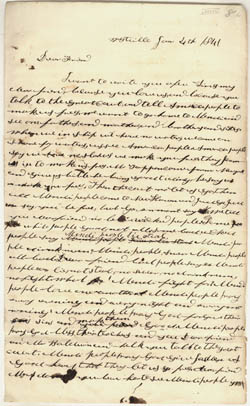 Image of handwritten Letter from Kinna to John Quincy Adams, 4 January 1841