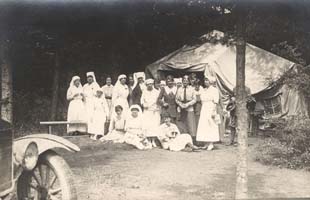 Mrs. Daly`s Unit, 13 July 1918 Photo postcard