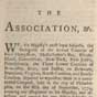 Published address, The Association... from Extracts from the Votes and Proceedings of the American Continental Congress, (Philadelphia, 1774)