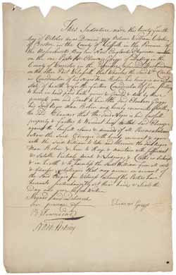 Indenture from William Clark to Ebenezer Griggs regarding Robin (an enslaved person), 24 October 1747 