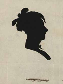 Louisa Catherine Adams, silhouette by Henry Williams, 1809