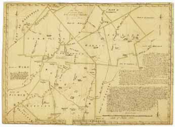 Manuscript plan of Worcester County, 30 March 1785 Pen and ink map