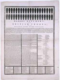 A Bloody Butchery, by the British Troops; or the Runaway Fight of the Regulars Broadside