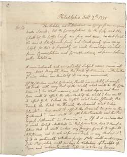 Letter from John Adams to James Warren, 7 October 1775 