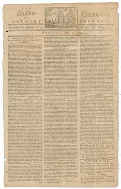 The Boston-Gazette, and Country Journal 