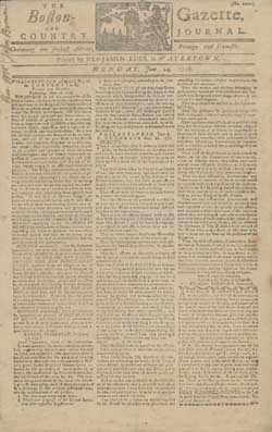 The Boston-Gazette and Country Journal 