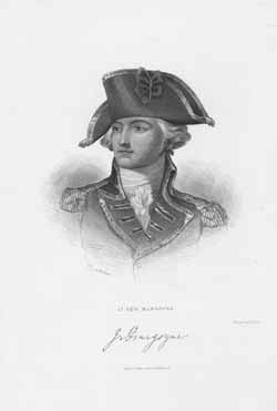 Lt. Gen. Burgoyne Line, stipple and roulette engraving