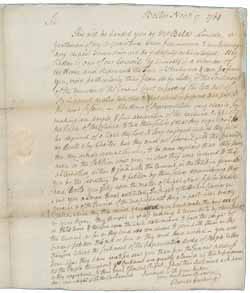 Letter from Thomas Cushing to Jasper Mauduit, 17 November 1764 