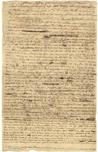 Paul Revere`s deposition, draft, circa 1775 