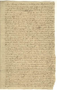 Paul Revere`s deposition, fair copy, circa 1775 