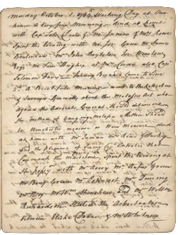 John Rowe diary 1, 1-2 October 1764, page 15 