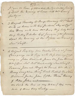 John Rowe diary 6, 2-4 August 1769, pages 972-973 