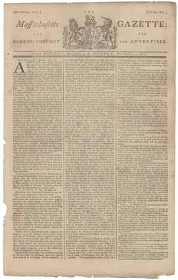 The Massachusetts Gazette; and the Boston Post-Boy and Advertiser 