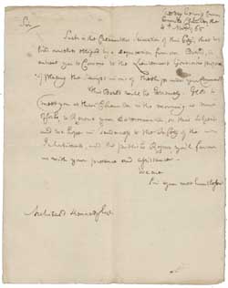 Letter from the mayor and corporation of the city of New York to Archibald Kennedy (copy), 4 November 1765 