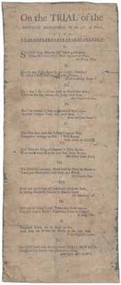 On the Trial of the Inhuman Murderers, Of the 5th of March, 1770 Broadside