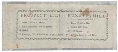 Prospect Hill. Bunker`s Hill. Handbill