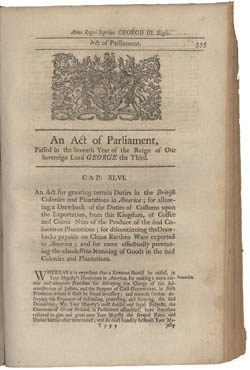 An Act for granting certain Duties in the British Colonies and Plantations in America ... 