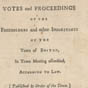 Pamphlet, The Votes and Proceedings of the Freeholders and other Inhabitants of the Town of Boston, (Boston, 1772)