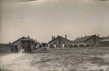 Ambulances in front of the Royallieu hospital unloading wounded soldiers Photograph