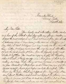 Letter from Frank Lee to Rose Lee Saltonstall, 18 February 1862 