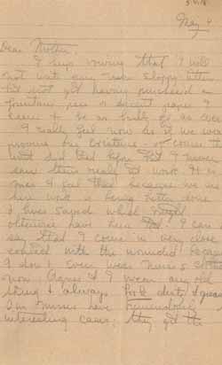 Letter from Eleanor `Nora` Saltonstall to Eleanor Brooks Saltonstall, 4 May 1918 