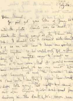 Letter from Eleanor `Nora` Saltonstall to Muriel Gurdon Saltonstall, 26 July 1918 