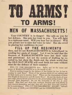 To arms! To arms! : Men of Massachusetts! Your country is in danger! Broadside