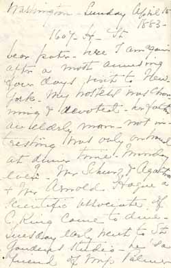 Letter from Marian Hooper Adams to Robert W. Hooper, 15 April 1883 