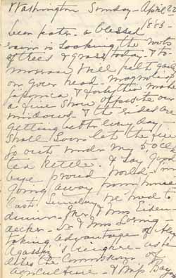 Letter from Marian Hooper Adams to Robert W. Hooper, 22 April 1883 