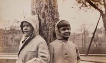 Del and Helen Hay in front of tree without bow and arrow Photograph