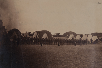 `Dress Parade in Fort Wagner, Morris Island` Photograph