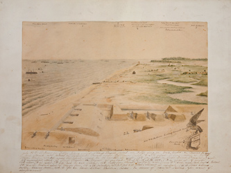 View of Morris Island from Fort Wagner Watercolor