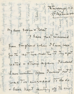 Letter from Elizabeth Seccombe to Robert and Sophie Valentine, 17 September 1907 