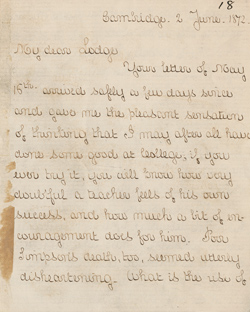 Letter from Henry Adams to Henry Cabot Lodge, 2 June 1872 