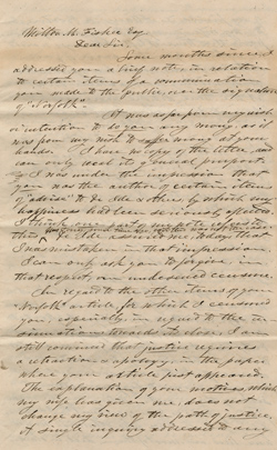 Letter from Charles T. Torrey to Milton M. Fisher, 16 November 1844 