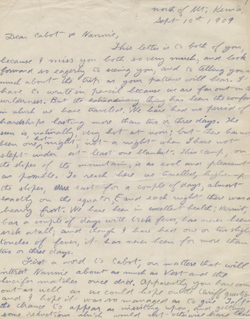 Letter from Theodore Roosevelt to Henry Cabot Lodge and Nannie Davis Lodge, 10 September 1909 