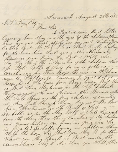 Letter from Minda Campbell to Joseph Story Fay, 28 August 1860 