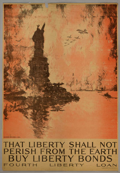 That Liberty Shall Not Perish From The Earth: buy Liberty Bonds: Fourth Liberty Loan Color lithograph