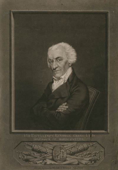 His Excellency Elbridge Gerry LL.D. governor of Massachusetts Mezzotint