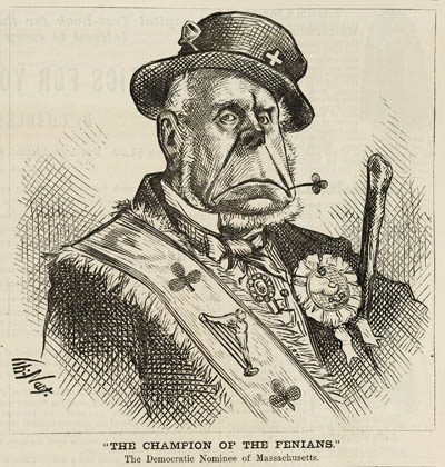 The Champion of the Fenians. Engraving