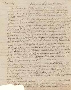 Letter from Col. Archibald Cary to Thomas Jefferson, 12 October 1783 