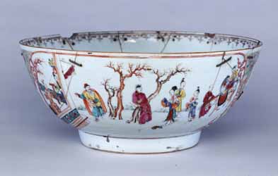 Edes family Tea Party punch bowl Porcelain,