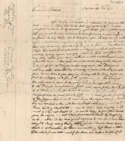 Letter from Leverett Saltonstall to Mary Cooke Saltonstall Harrod, 24 November 1775 