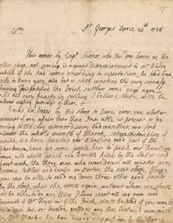 Letter from Middlecott Cooke to Elisha Cooke, 24 April 1735 