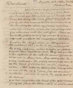 Letter from Lewis Cass to Leverett Saltonstall, 30 March 1802 