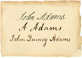 adams family paper with writing on it