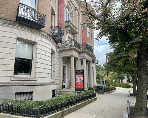 front of the Massachusetts historical society building